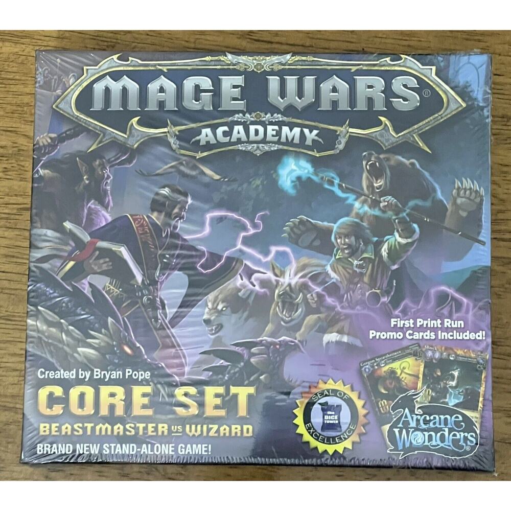 Mage Wars Academy Core Set Beastmaster vs Wizard by Bryan Pope 2015, New Sealed